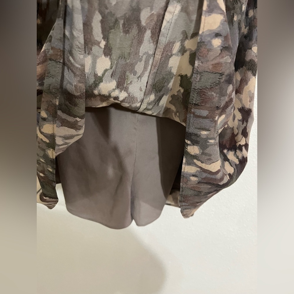 Haute Hippie Chorus abstract Silk stretch romper Sz 6 - Picture 7 of 9